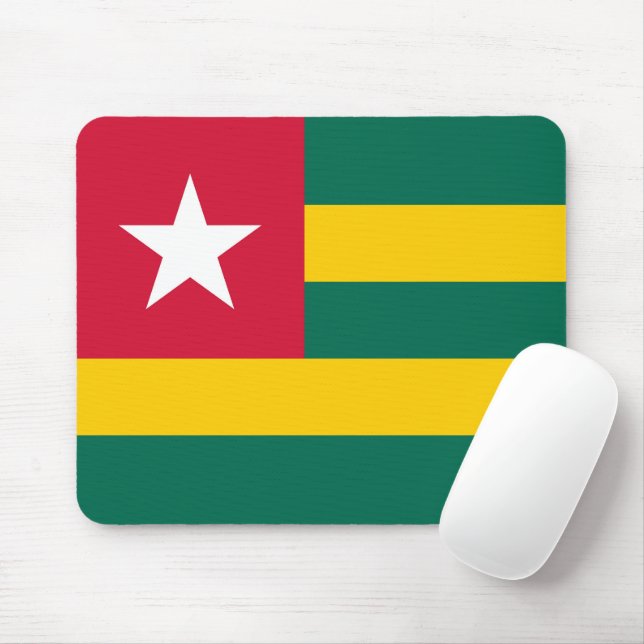 Togo flagga musmatta (Med mus)