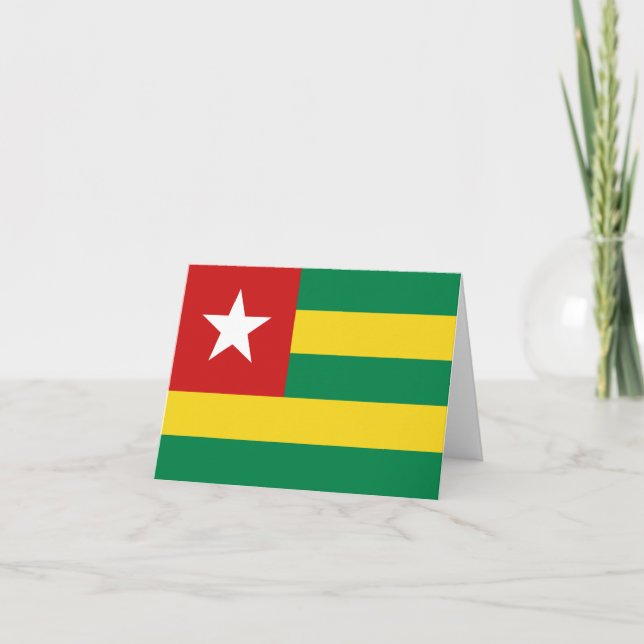 Togo Flagga Notkort Kort (Framsida)
