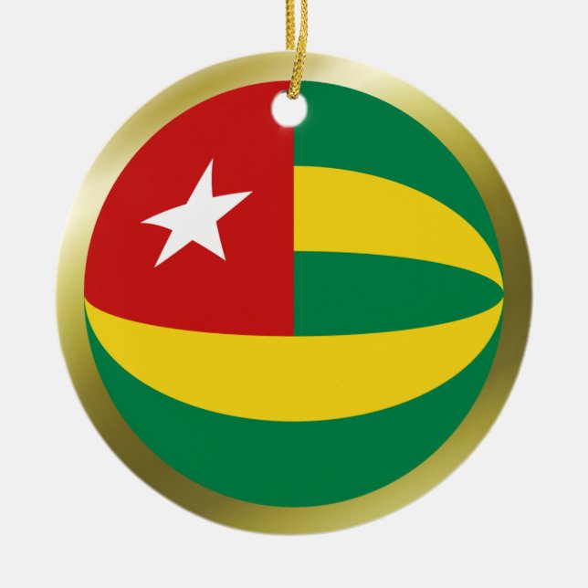 Togo Flagga Ornament (Framsidan)