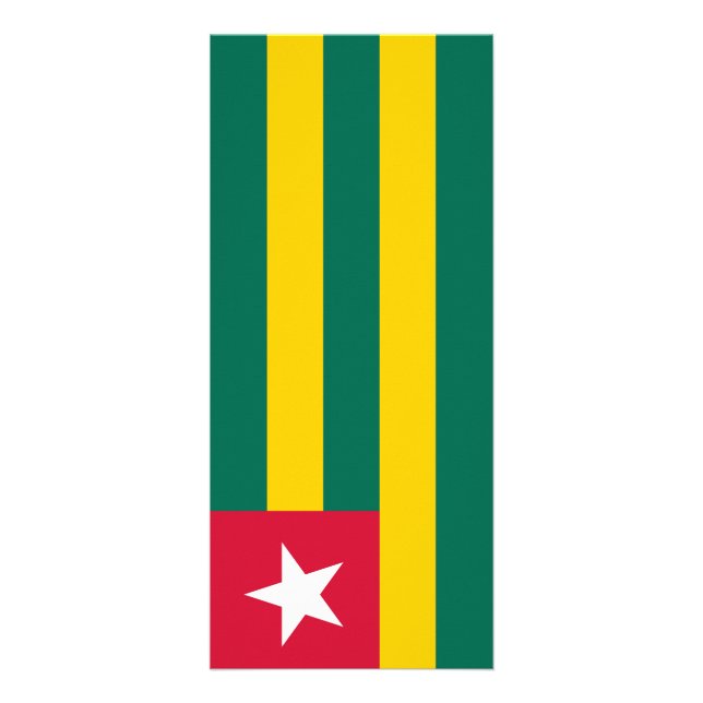 Togo flagga reklamkort (Framsidan)