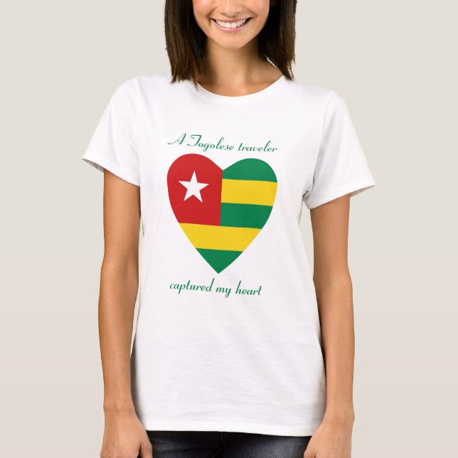 Togo Flagga Sötnos T-Shirt (Framsida)