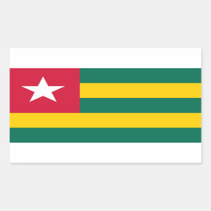 Togo-Flagga, Togo-Flagga Rektangulärt Klistermärke