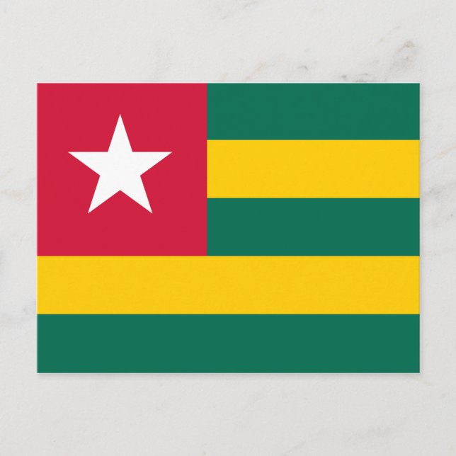 Togo Flagga vykort (Framsida)