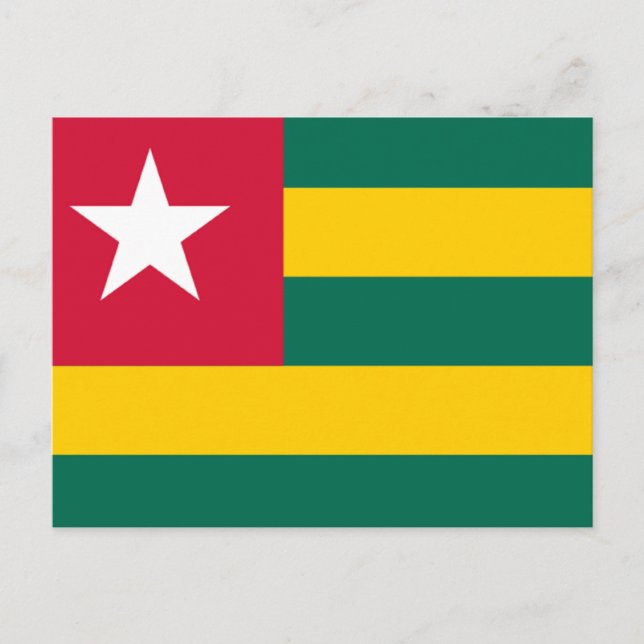 Togo-flagga Vykort (Framsida)