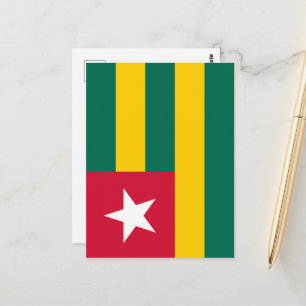 Togo flagga vykort