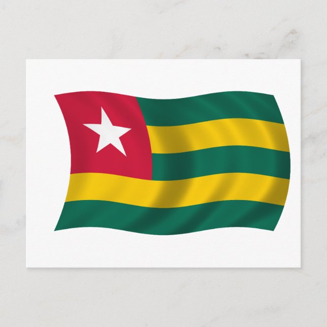 Togo-flagga Vykort (Framsida)