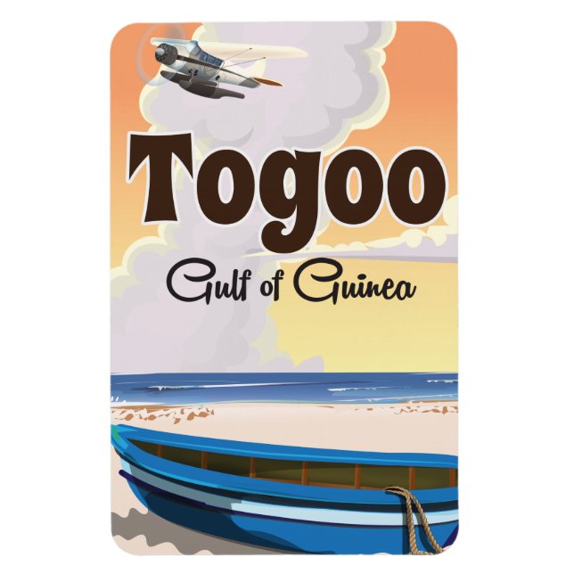 Togo Guineabuktens resa affisch tryck Magnet (Vertikal)