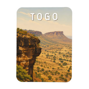 Togo Illustration Resa Konst Vintage Magnet