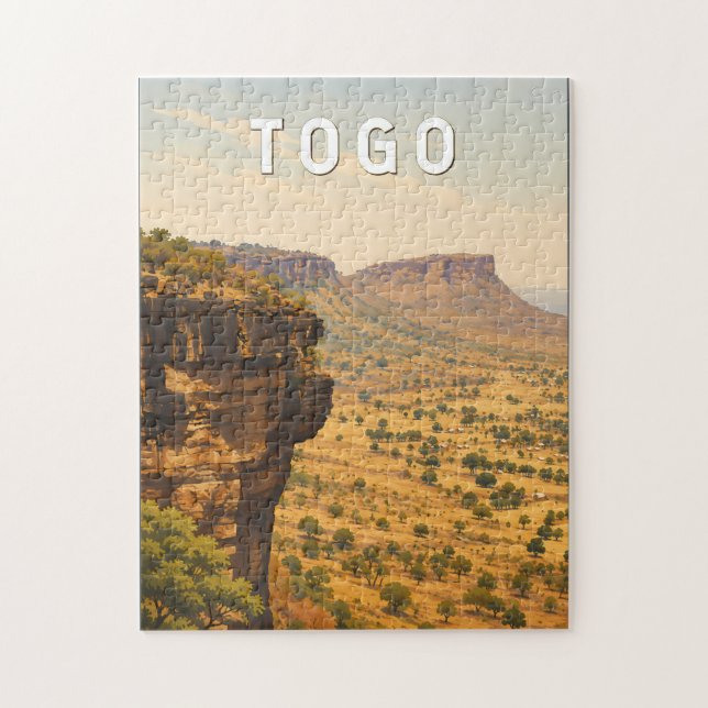 Togo Illustration Resa Konst Vintage Pussel (Vertikal)