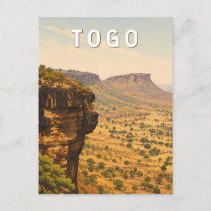 Togo Illustration Resa Konst Vintage Vykort