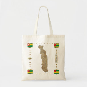 Togo Karta + Flaggor Bag Tygkasse