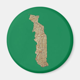 Togo kartamagnet magnet