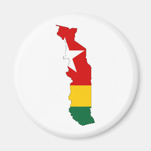 togo land flagga karta magnet
