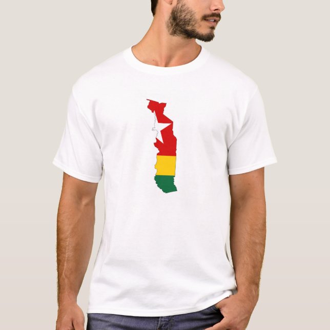 togo land flagga karta tröja (Framsida)