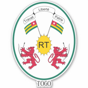 Togo National Emblem Patriotic Klistermärken