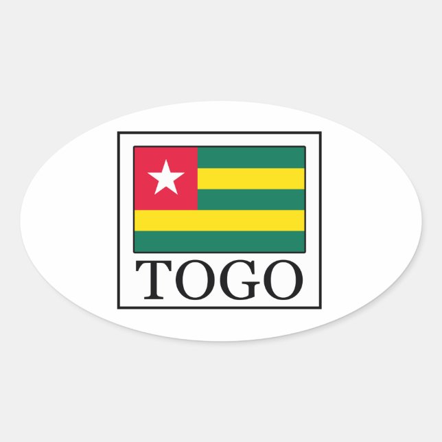 Togo Ovalt Klistermärke (Framsida)