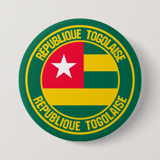 Togo Round Emblem Knapp (Framsida)