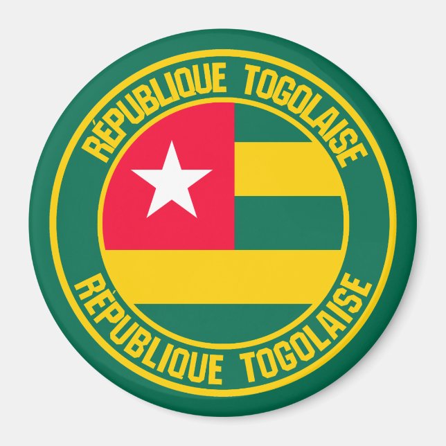 Togo Round Emblem Magnet (Framsidan)