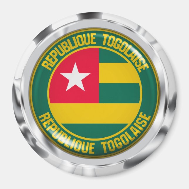 Togo Round Emblem Magnet (Framsidan)