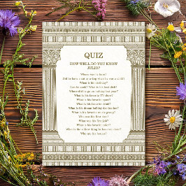 Togröna kort för festquiz