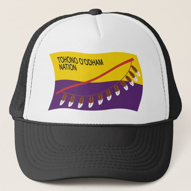 Tohono O'odham Nation Flagga Hat Truckerkeps (Framsida)