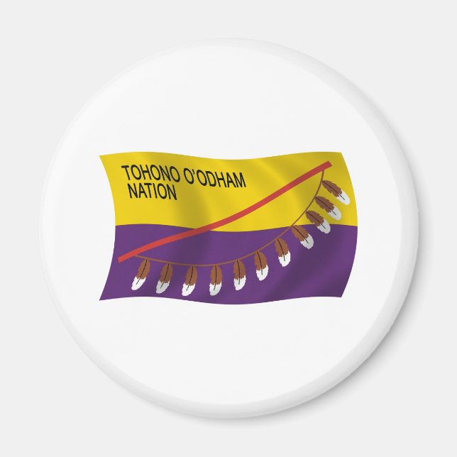 Tohono O'odham Nations Flagga Magnet (Framsidan)
