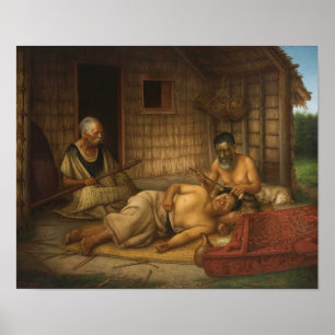 "Tohunga-ta-moko at Work" - G. Lindauer Poster
