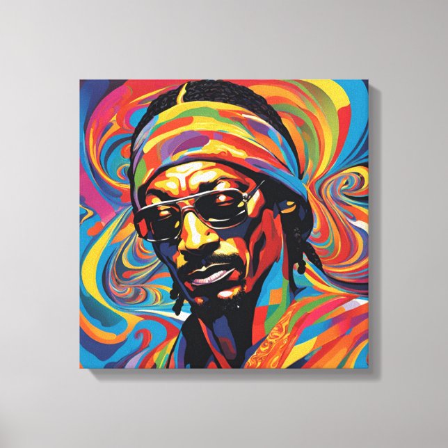Toile art abstrait Snoop Dog Canvastryck (Framsida)