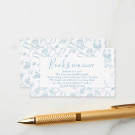 Toile Bear Baby Shower Boy Bokar för Baby Card Tilläggskort