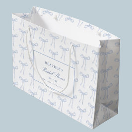 Toile Blå Båge knyter knuten Blå Bröllopsdusch