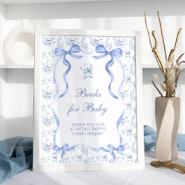 Toile Blommigt Nalle Bokar för Baby Poster