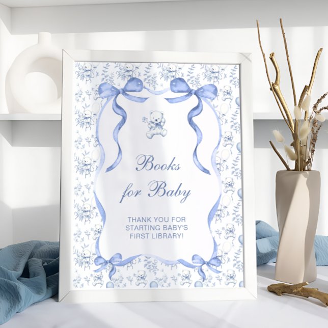 Toile Blommigt Nalle Bokar för Baby Poster (Skapare uppladdad)