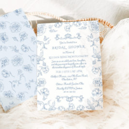 Toile Blommigt Whimsical  Möhippa Inbjudningar