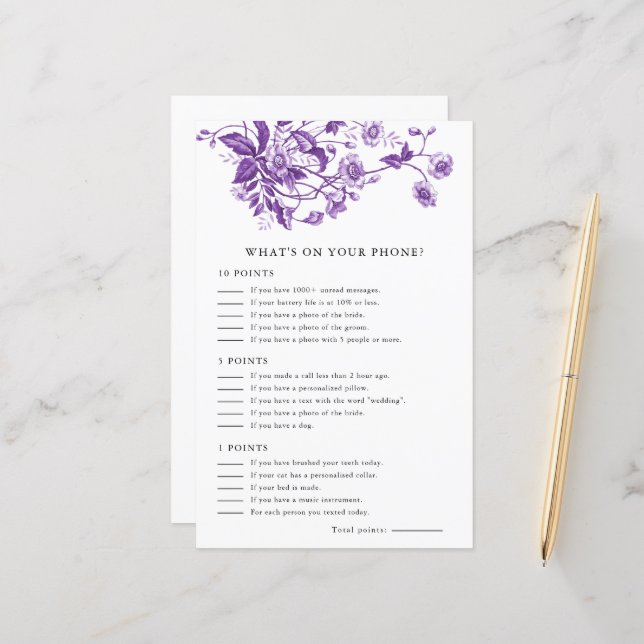 Toile Blommigt Whts on your Mobil Möhippa Game (Fram/Back In Situ)