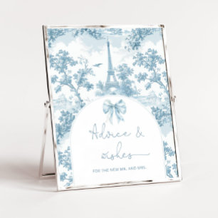 Toile blue Paris-råd och önskemål för Newlyweds Poster