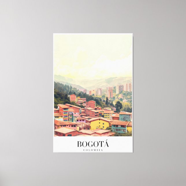 Toile Bogota Colombia Vintage Canvastryck (Framsida)