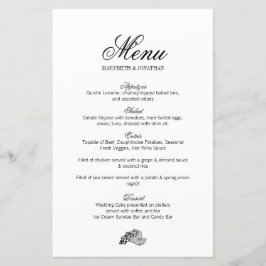 Toile & Calligraphy Bröllop Menu