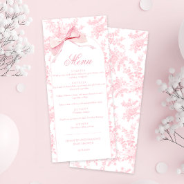 Toile Chic Blommigt Boho Arch Bow Flicka Shower Meny