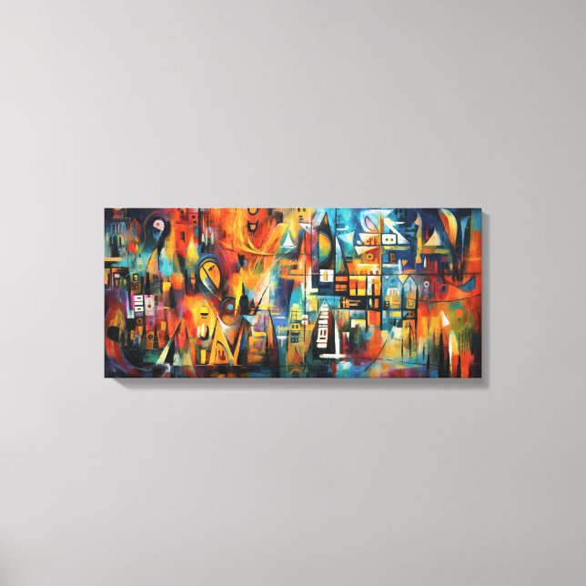 Toile d'art abstrait canvastryck (Framsida)