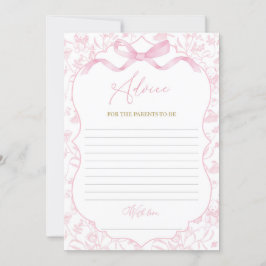Toile De Jouy Advice Baby Shower-spel Inbjudningar