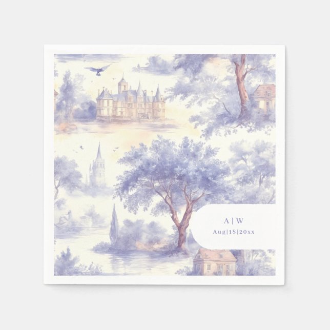 Toile de jouy Art Pappersservett (Framsidan)