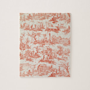 Toile de Jouy, att illustrera bearbetar av manuf Pussel