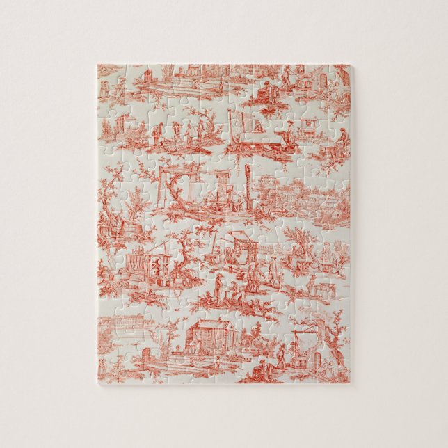 Toile de Jouy, att illustrera bearbetar av manuf Pussel (Vertikal)