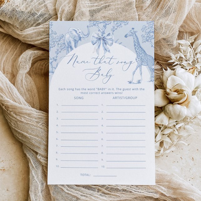 Toile de Jouy Baby Shower Namn det sång-spelet (Skapare uppladdad)