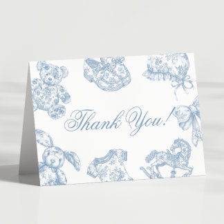 Toile de Jouy Baby Shower Tack Kort