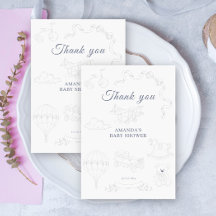 Toile de Jouy Barnrums Baby Shower Tack