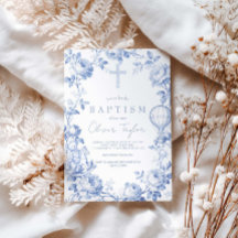 Toile De Jouy Blå Pojke Dop