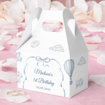Toile De Jouy Blå Slinga Födelsedagsfest