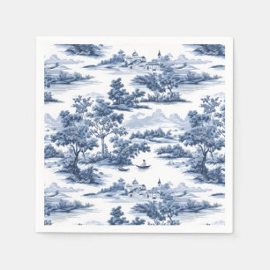 Toile de jouy,blue china,porcelain,blue willow pappersservett