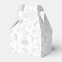Toile de Jouy Blue Cowboys Westerna babyskor